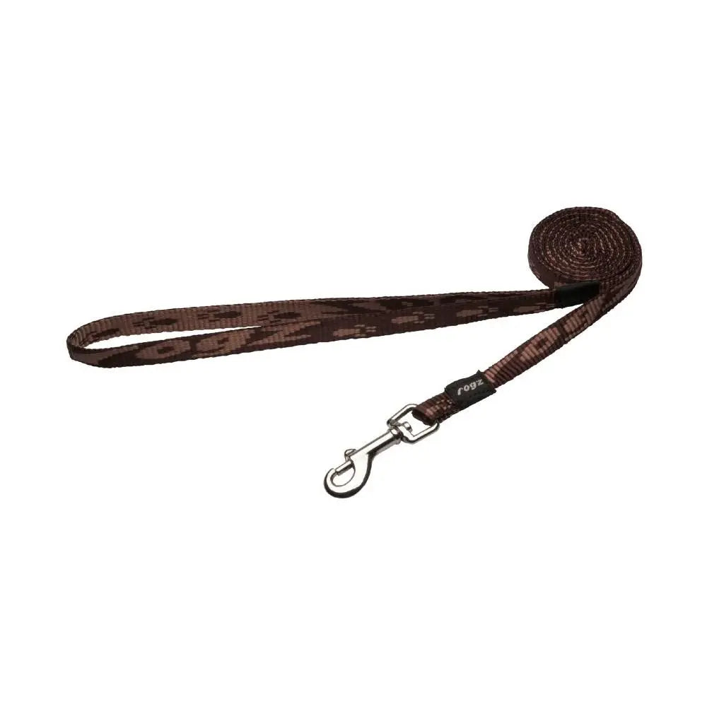 Rogz Alpinist Small 11mm Kilimanjaro Fixed Dog Lead Chocolate Rogz Design