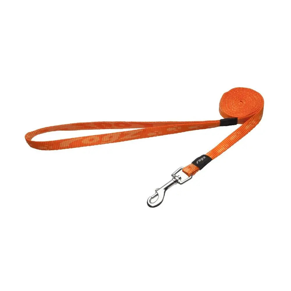 Rogz Alpinist Small 11mm Kilimanjaro Fixed Dog Lead Orange Rogz Design