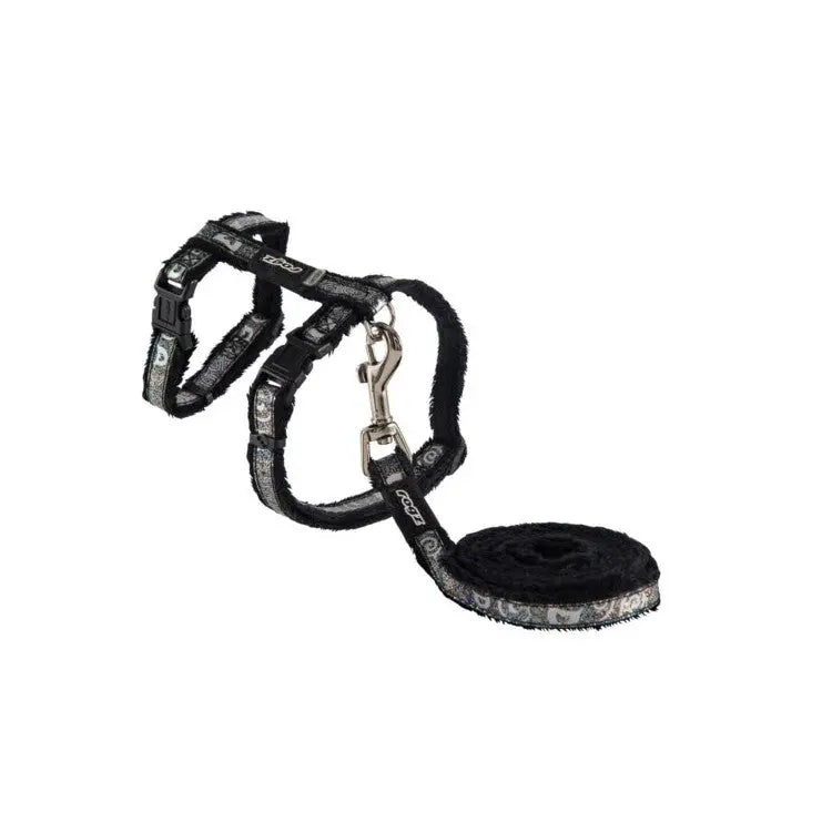 Rogz Catz SparkleCat Cat Harness and Lead Combination Black