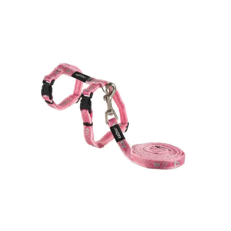 Rogz Catz SparkleCat Cat Harness and Lead Combination Pink