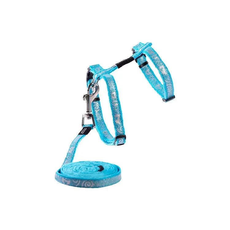 Rogz Catz SparkleCat Cat Harness and Lead Combination Turquoise