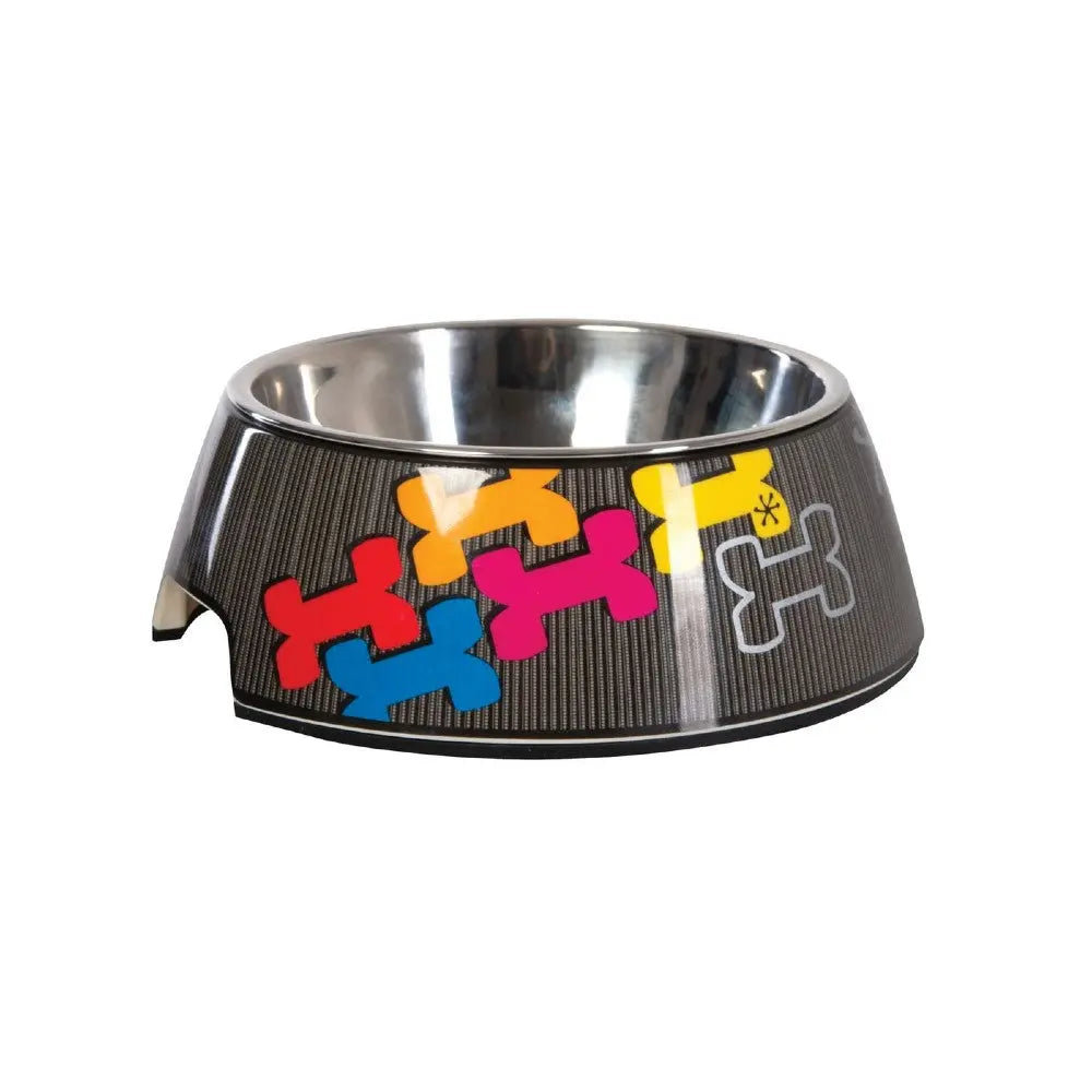 Rogz Dogz 2-in-1 Bubble Dog Bowl Multi Bone