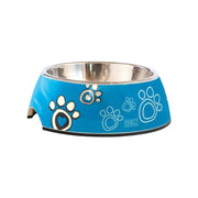 Rogz Dogz 2-in-1 Bubble Dog Bowl Turquoise Paw