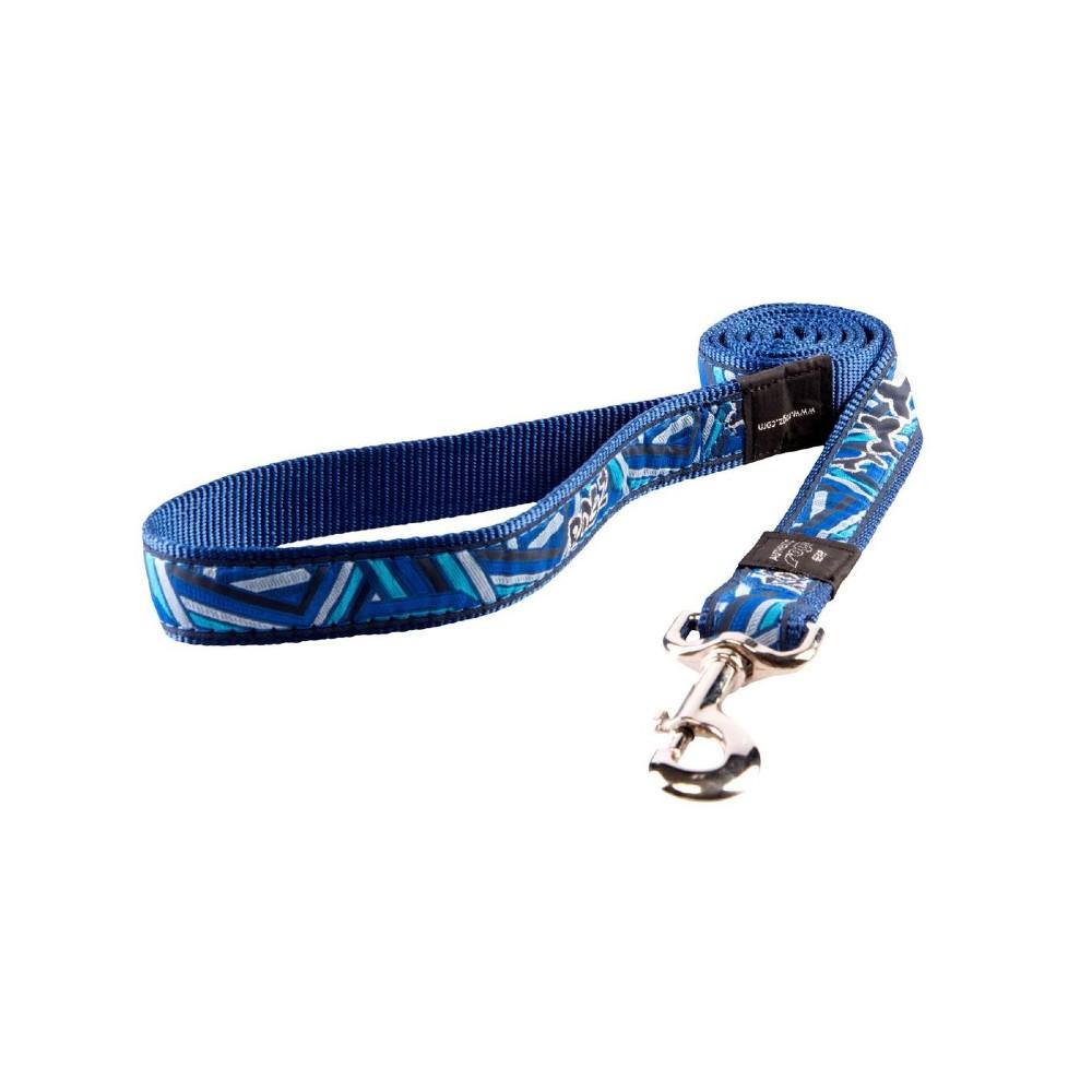 Rogz Fancy Dress Extra Large 25mm Armed Response Fixed Dog Lead Navy Zen Design