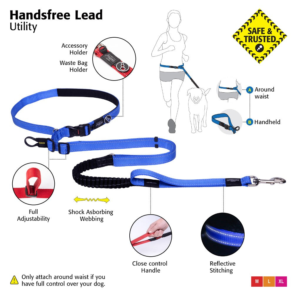 Rogz Hands-free Utility Dog Lead Features