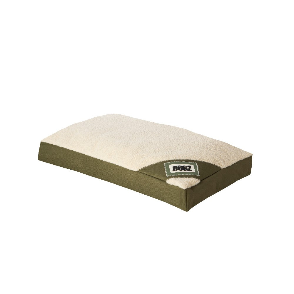 Rogz Lekka Pod Rectangle Oxford Bed Natural/Olive