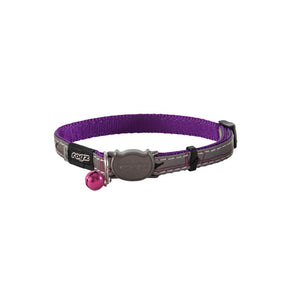 Rogz NightCat Reflective Cat Collar Purple Budgies