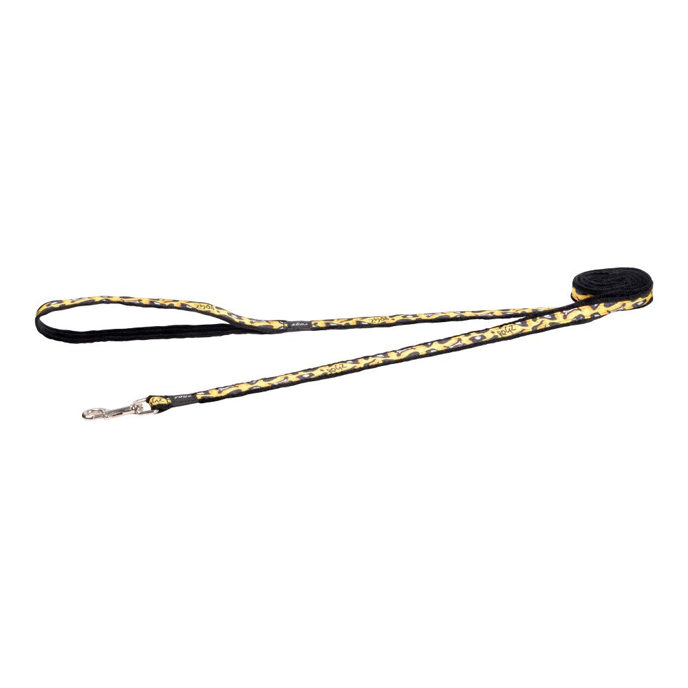 Rogz Small Dogs Fashion Classic Lead - Leopard Bone