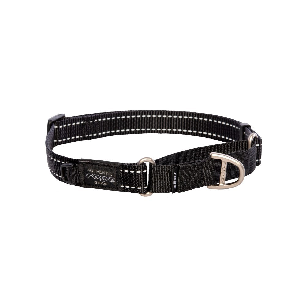 Rogz Utility Control Collar Web Black Large