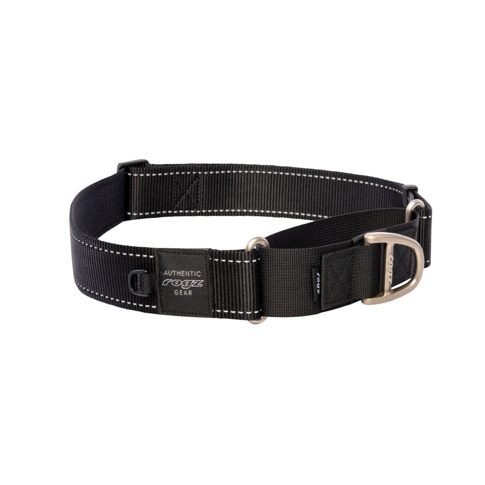 Rogz Utility Control Collar Web Black XX Large