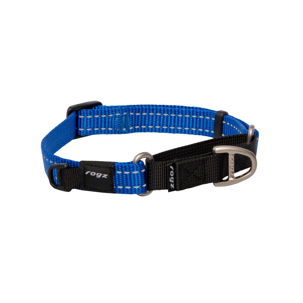 Rogz Utility Control Collar Web Blue Medium