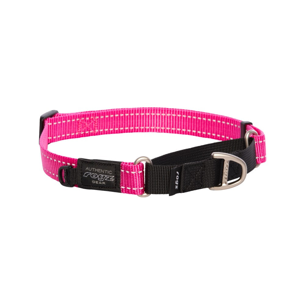 Rogz Utility Control Collar Web Pink Large