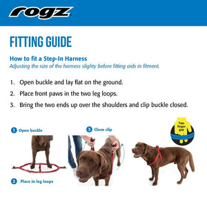 Rogz Utility Reflective Step-in Harness Fitting Guide