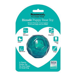 Rosewood BioSafe Puppy Treat Ball Blue