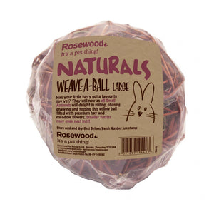 Rosewood Naturals Weave-a-Ball Large Small Pet Treat Toy