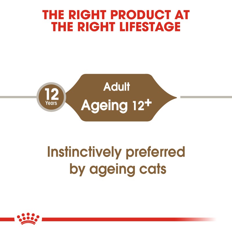 Royal Canin Ageing +12 Cat Wet Food Pouch Infographic