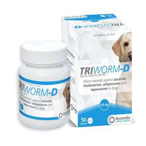 Triworm-D Dewormer Dog Tub 50 Tabs