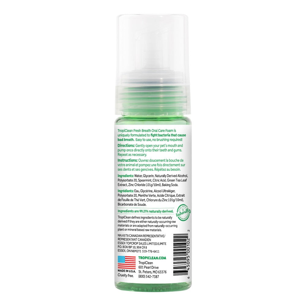 TropiClean Fresh Breath Mint Foam - 133ml