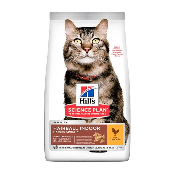 Hill's Science Plan Feline Mature Adult Hairball Indoor Chicken Cat Food