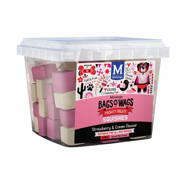 Montego Bags O' Wags Squishies - Strawberry & Cream